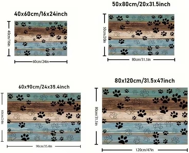 Fashion Claw Print Welcome Door Mat - Durable, Anti Slip, And Quick Drying, Suitable for Indoor/outdoor Use - Perfect for Bedrooms, Bathrooms, Kitchens, Terraces, And Laundry Rooms.medium(20*31.5in)