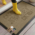 GORILLA GRIP 100% Waterproof All-Season WeatherMAX Doormat US Designed Natural Rubber, Stain Fade Resistant, Low Profile Indoor Outdoor Door Mats, Easy Clean, 29x17 Gray Diamond