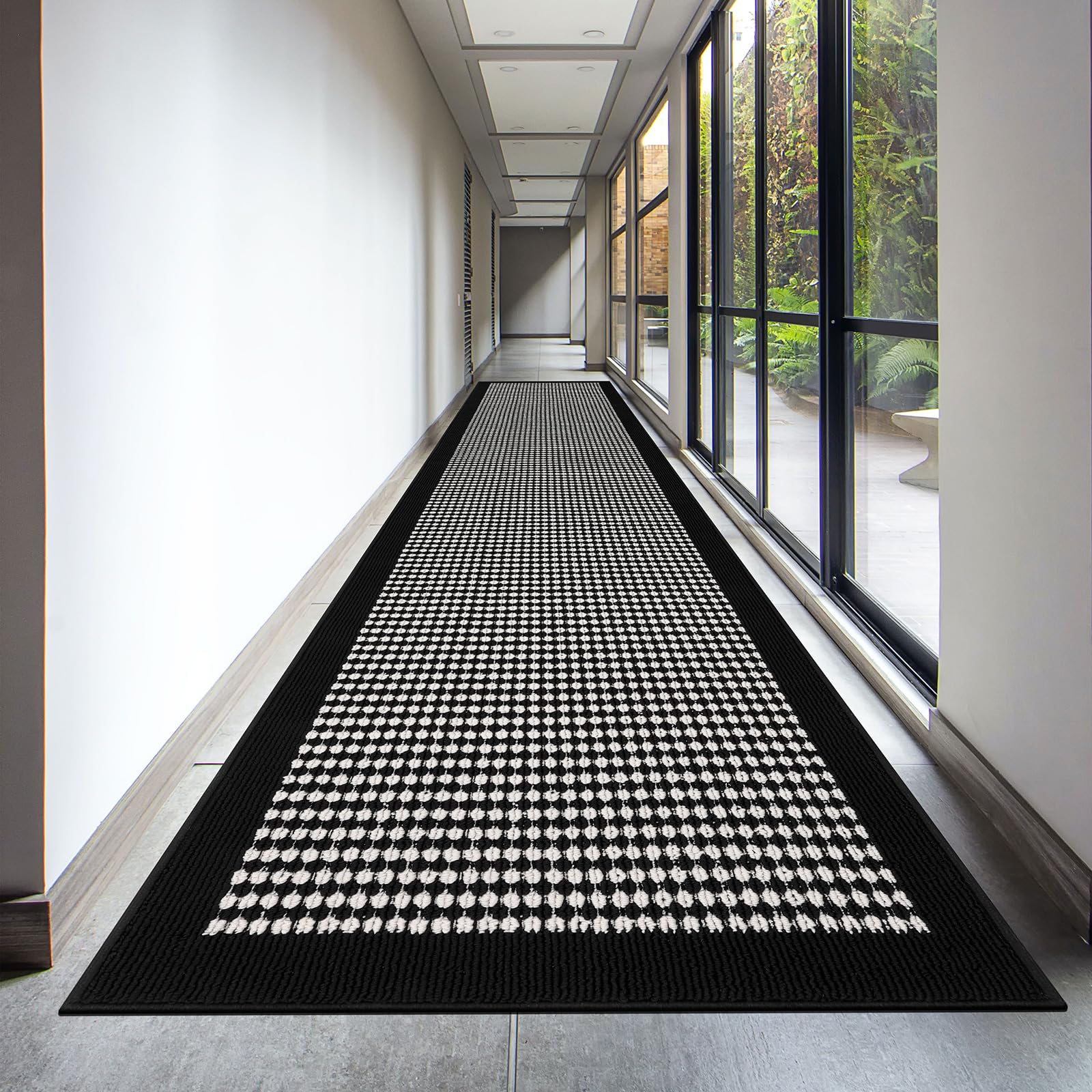Ileading Indoor Door Mat 3x5ft Absorbent Dog Mats for Muddy Paws,Machine Washable Small Living Room Area Rug with Non-Slip Rubber Backing Low-Profile Inside Carpet for Hallway,Kitchen