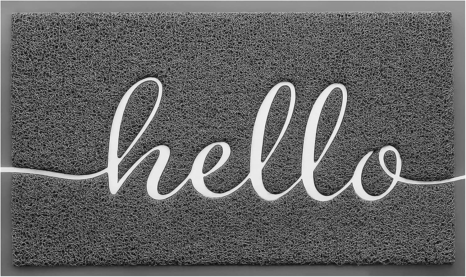 CozyBounty Black Door Mat Welcome Mats Outdoor Indoor Non-Slip Doormat for Entryway Low-Profile Floor Mat for Yard, Garage, High Traffic Areas (30"x17.5", Black)