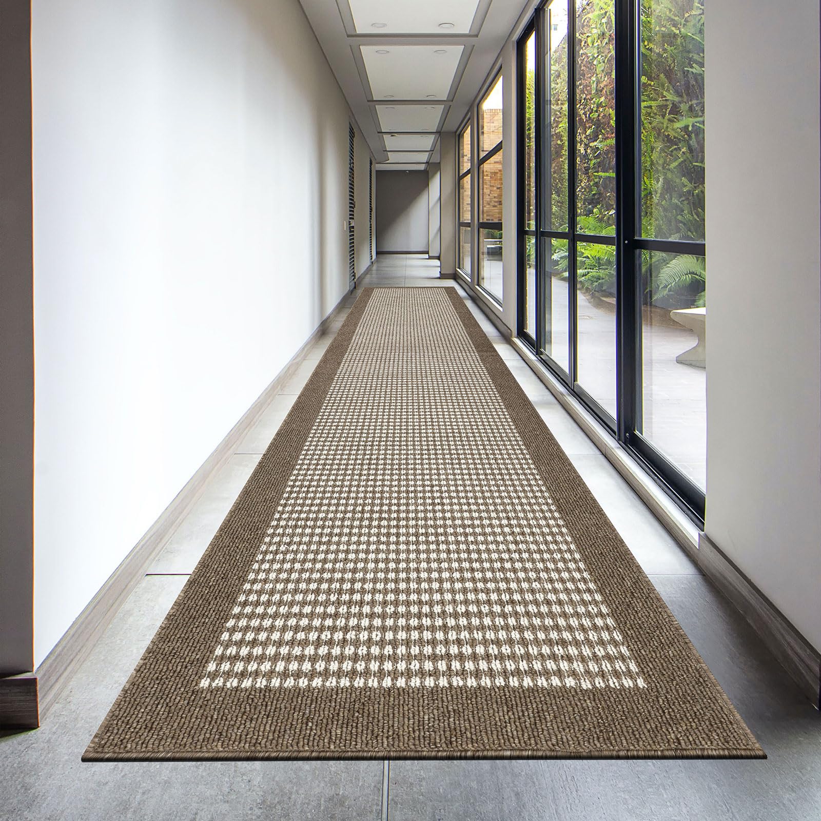 Ileading Indoor Door Mat 3x5ft Absorbent Dog Mats for Muddy Paws,Machine Washable Small Living Room Area Rug with Non-Slip Rubber Backing Low-Profile Inside Carpet for Hallway,Kitchen