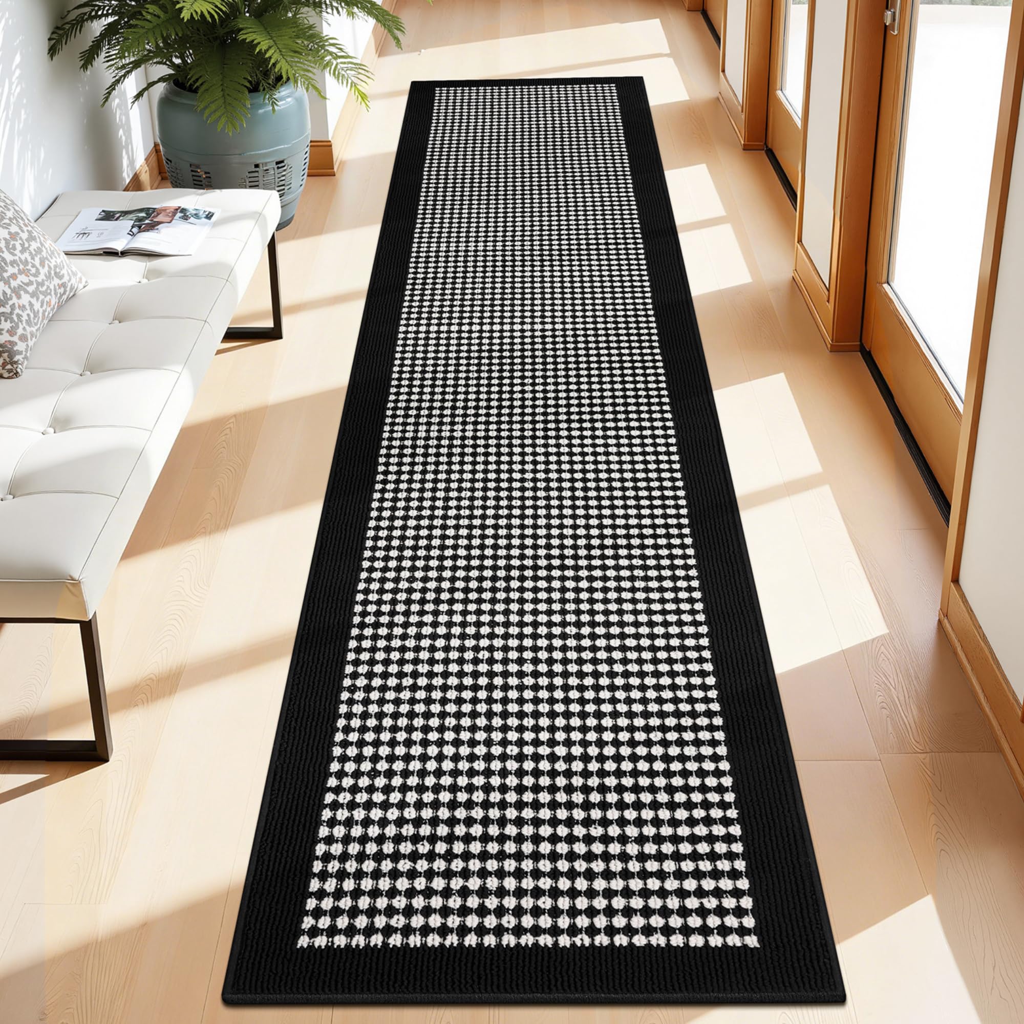 Ileading Indoor Door Mat 3x5ft Absorbent Dog Mats for Muddy Paws,Machine Washable Small Living Room Area Rug with Non-Slip Rubber Backing Low-Profile Inside Carpet for Hallway,Kitchen
