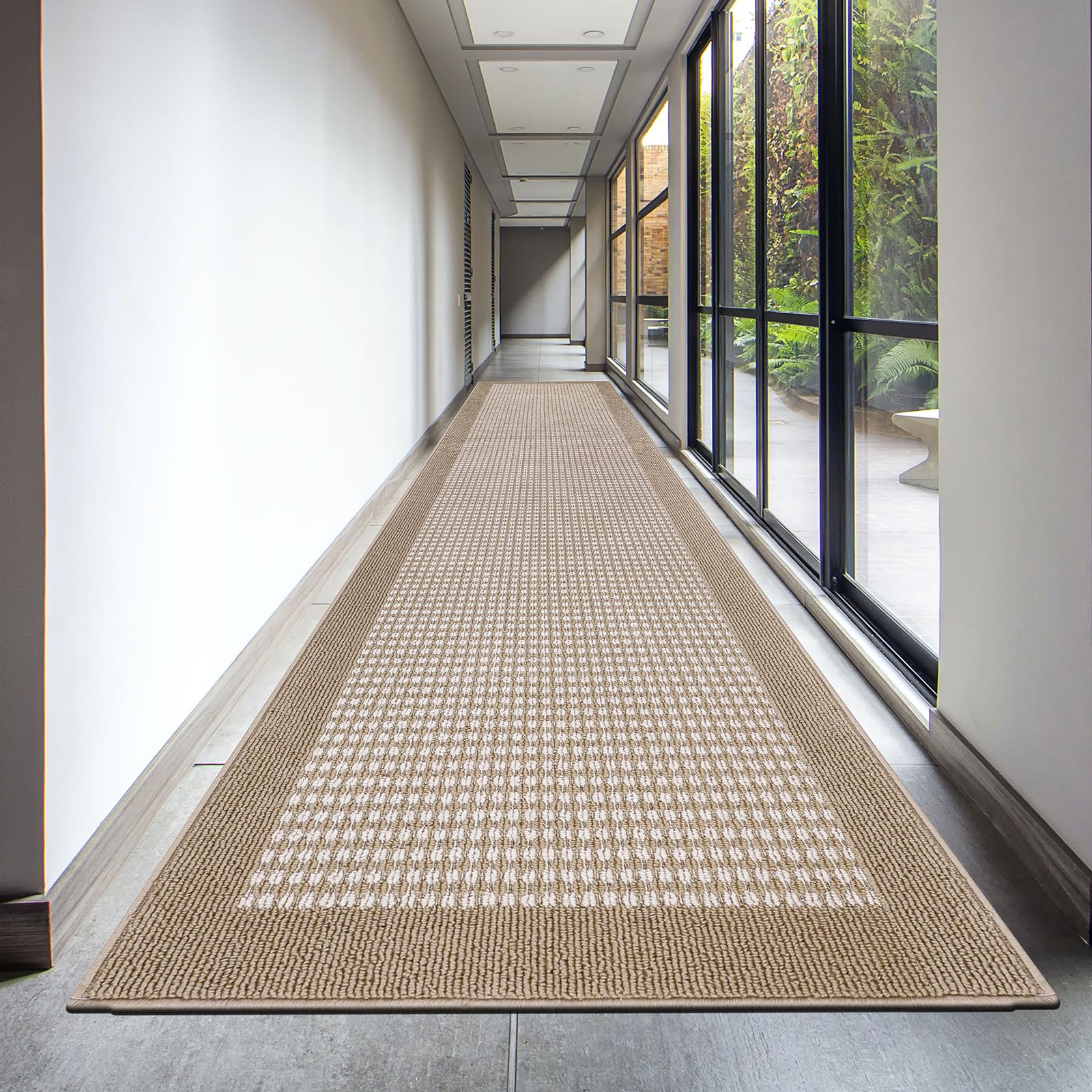 Ileading Indoor Door Mat 3x5ft Absorbent Dog Mats for Muddy Paws,Machine Washable Small Living Room Area Rug with Non-Slip Rubber Backing Low-Profile Inside Carpet for Hallway,Kitchen