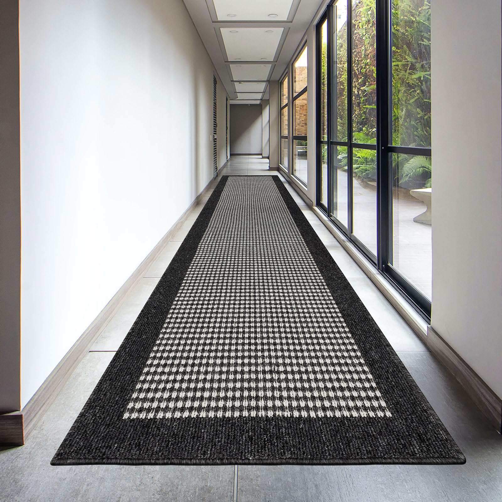 Ileading Indoor Door Mat 3x5ft Absorbent Dog Mats for Muddy Paws,Machine Washable Small Living Room Area Rug with Non-Slip Rubber Backing Low-Profile Inside Carpet for Hallway,Kitchen