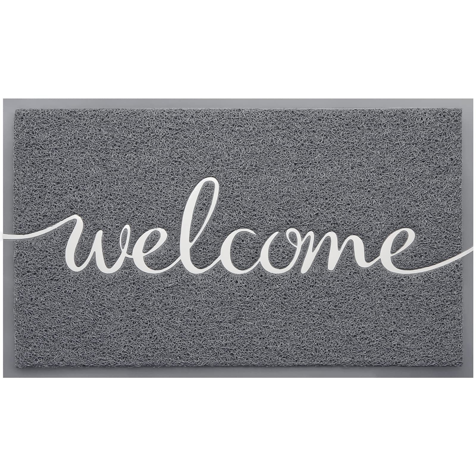 BeneathYourFeet Door Mat (30"x17.5",Black), Welcome Mat Low Profile Front Doormat Floor Mat Non Slip Rugs for Entryway, Patio, High Traffic Areas