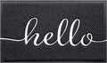 CozyBounty Black Door Mat Welcome Mats Outdoor Indoor Non-Slip Doormat for Entryway Low-Profile Floor Mat for Yard, Garage, High Traffic Areas (30"x17.5", Black)