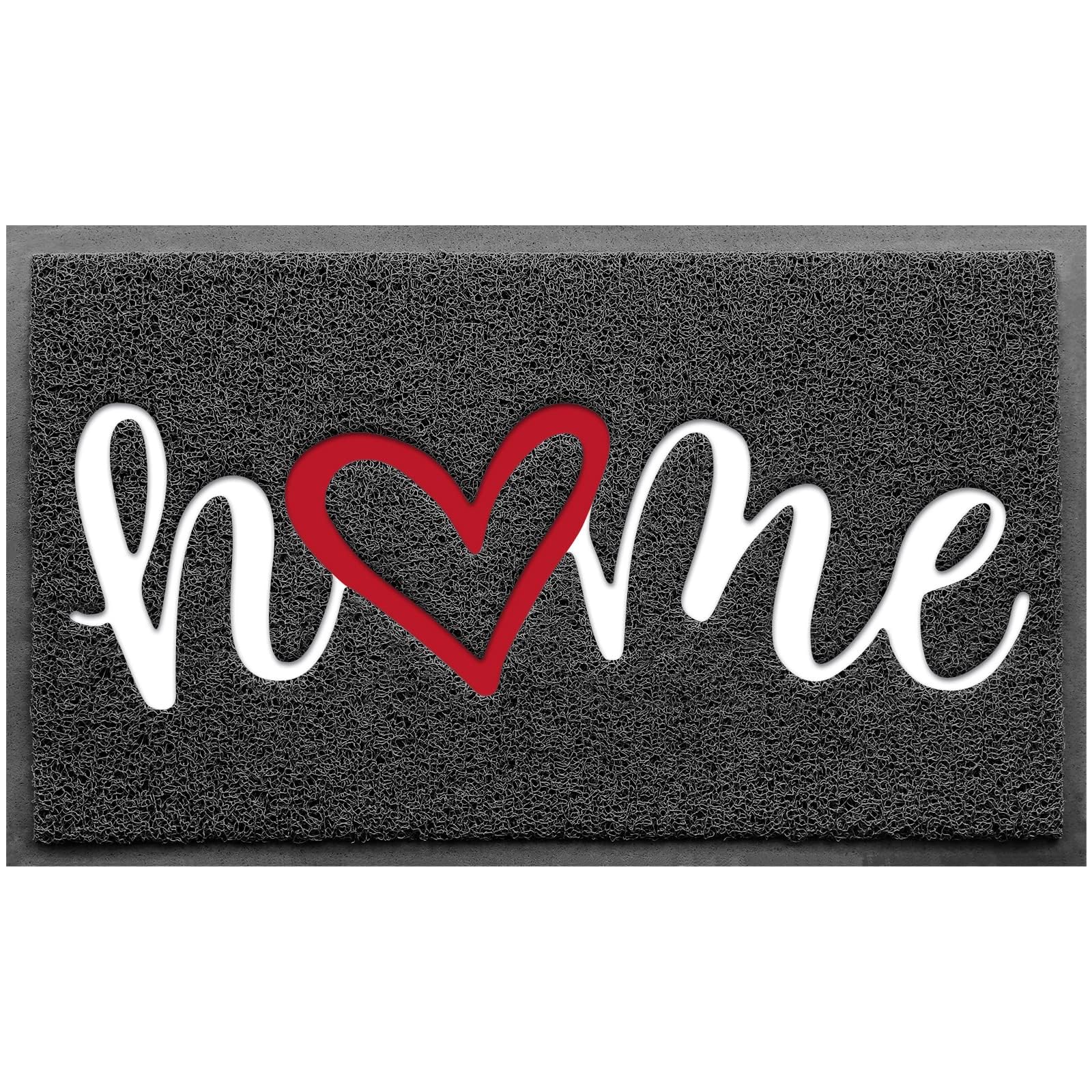 BeneathYourFeet Door Mat (30"x17.5",Black), Welcome Mat Low Profile Front Doormat Floor Mat Non Slip Rugs for Entryway, Patio, High Traffic Areas
