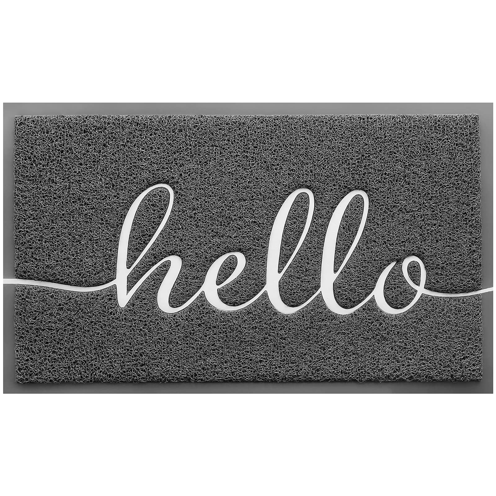 BeneathYourFeet Door Mat (30"x17.5",Black), Welcome Mat Low Profile Front Doormat Floor Mat Non Slip Rugs for Entryway, Patio, High Traffic Areas