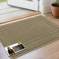 JSEI Entryway Rugs Doormat 32"x48", Non-Slip Dirt Trapper Door Mats Indoor, Washable Absorbent and Stain Resist Welcome Floor Mat for Front Door, Dog Door Mat, Dirty Wet Shoes & Paws, Navy Blue