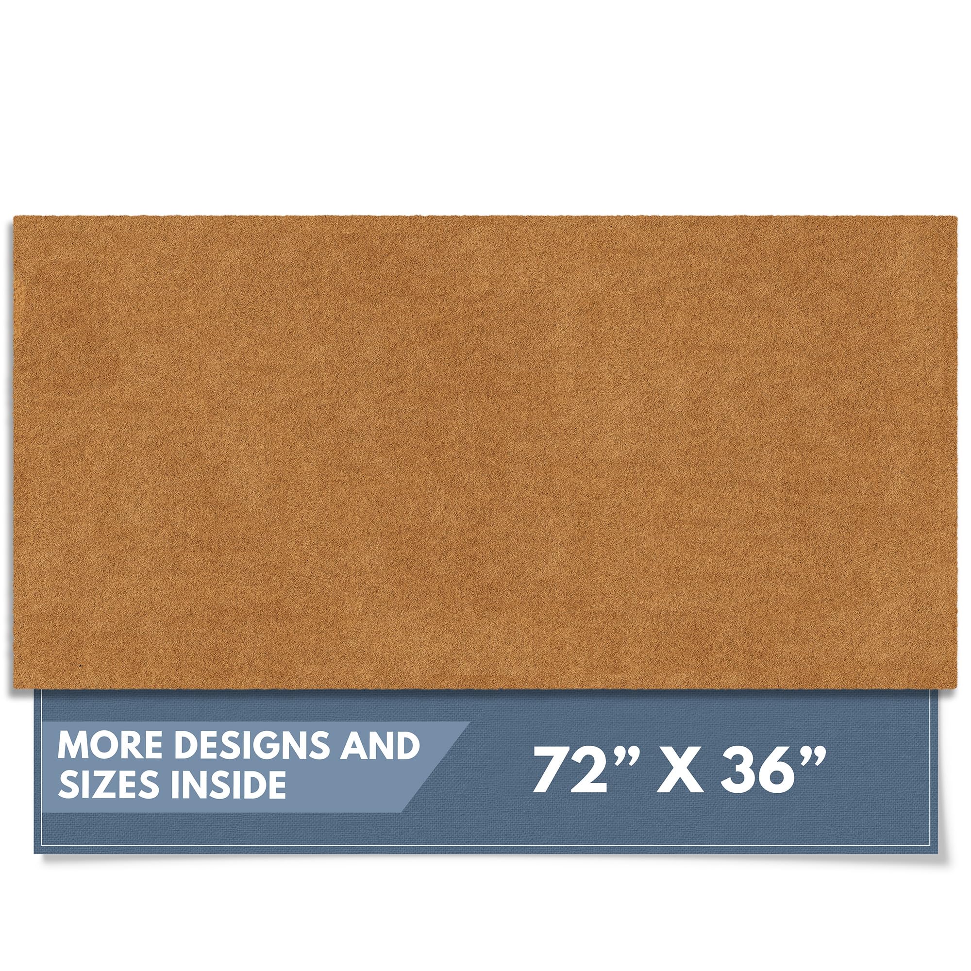 Barnyard Designs Natural Coco Coir Heavy Duty Backing Doormat - Large Cute Non-Slip Front Door Welcome Mat for Outside Entrance or Porch Entry, Brown (17x30, Paws)