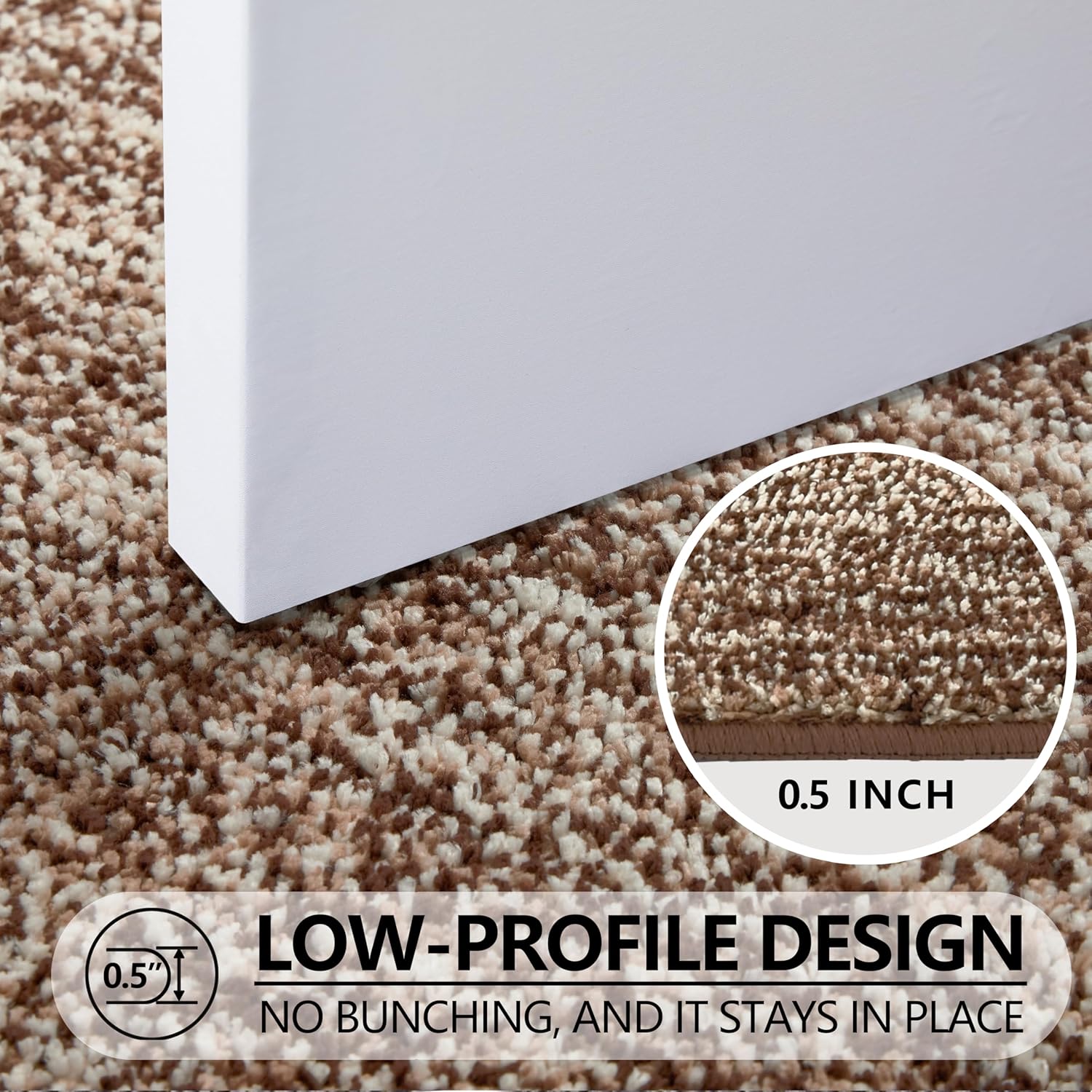 REFETONE Indoor Doormat, Front Door Mat 32"x40" Absorbent Rubber Backing Non Slip Door Mats, Washable Low-Profile Inside Floor Mat Door Rugs for Entryway, Resist Dirt Mud Mat for Dogs, Coffee/Brown