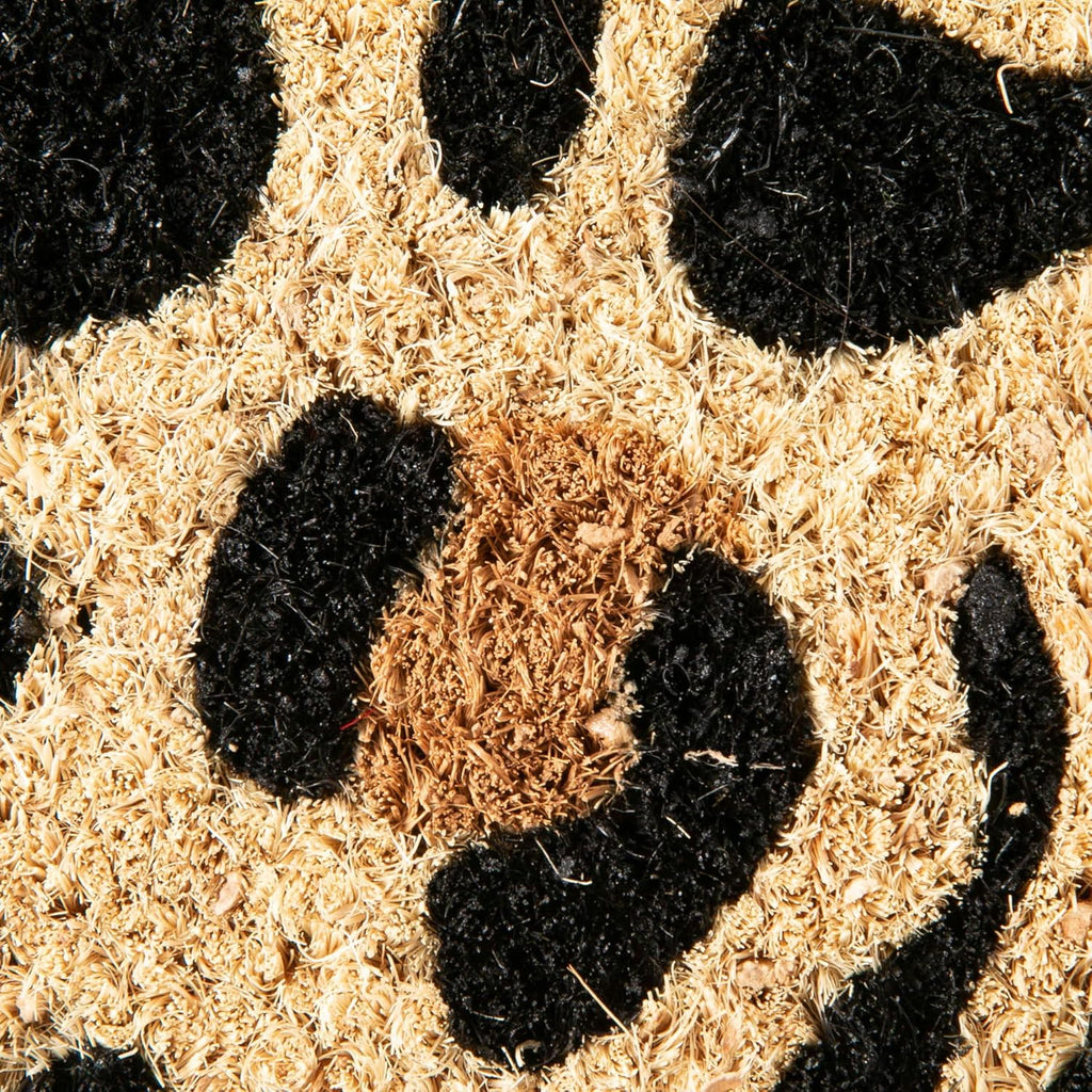 DII Colorful Design Natural Coir Doormat, 18x30, Leopard Spots
