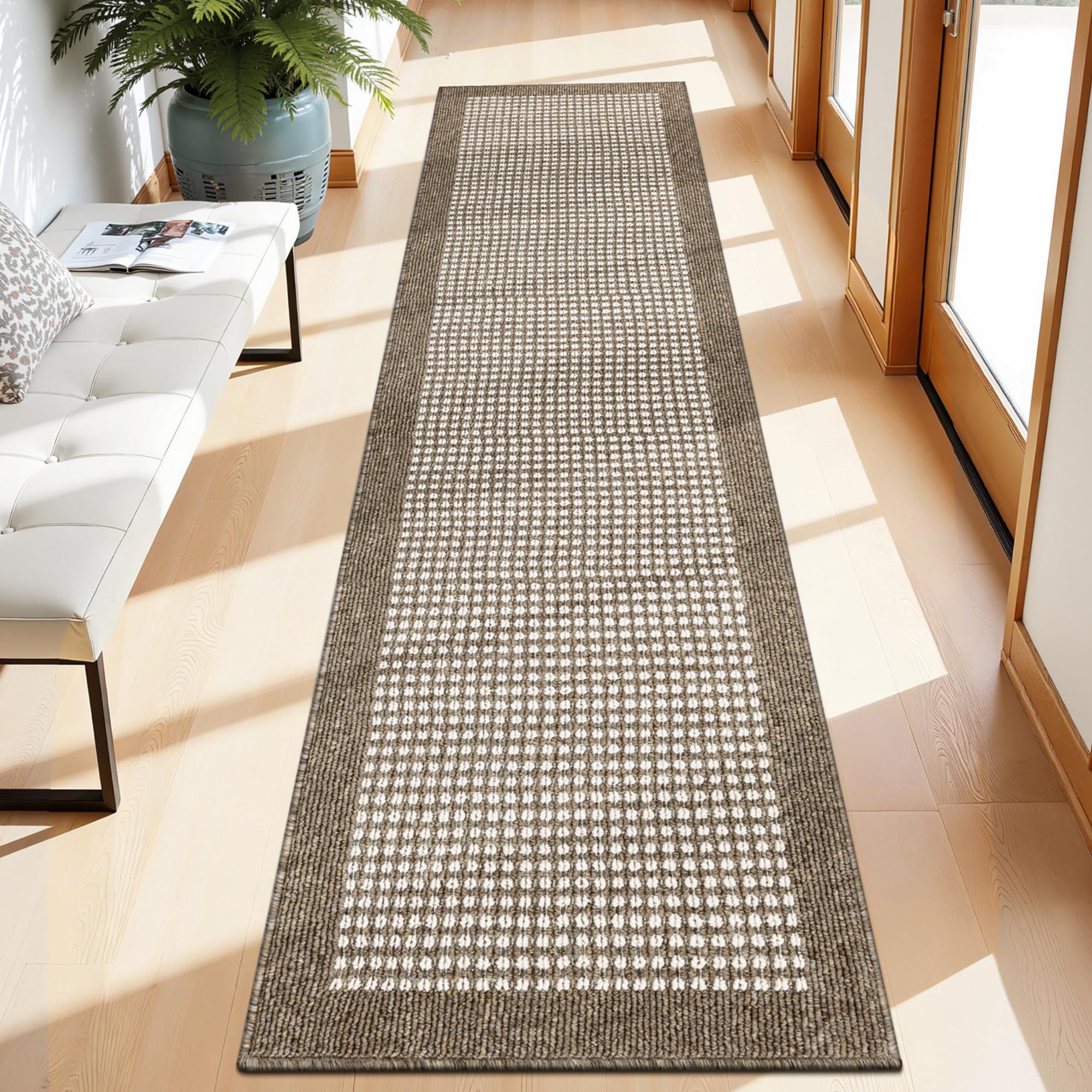 Ileading Indoor Door Mat 3x5ft Absorbent Dog Mats for Muddy Paws,Machine Washable Small Living Room Area Rug with Non-Slip Rubber Backing Low-Profile Inside Carpet for Hallway,Kitchen